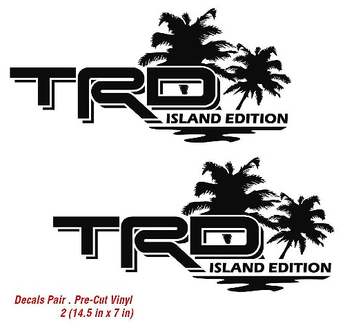 Toyota TRD Island Edition Tropical Palm Tacoma Tundra Decalcomanie Adesivo in vinile Decal