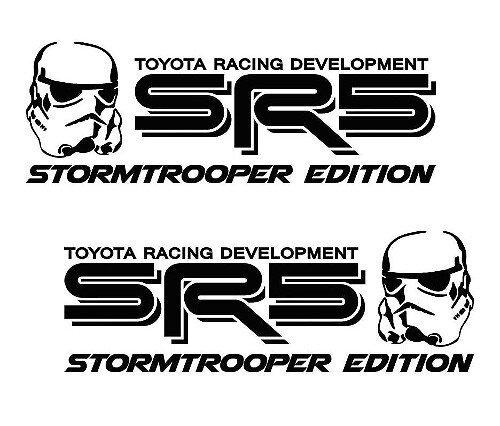 Toyota SR5 Truck Stormtrooper Edition Tacoma Tundra Decalcomanie Adesivo Decal Vinile x