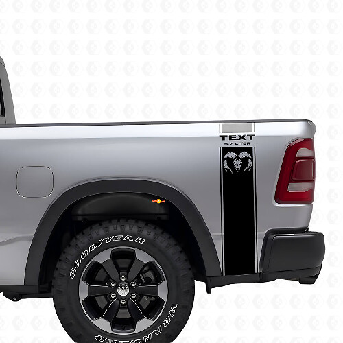 Kit Adesivi in Vinile a Strisce Laterali Stile 5.7L Hemi Posteriore per Dodge Ram 1500-3500