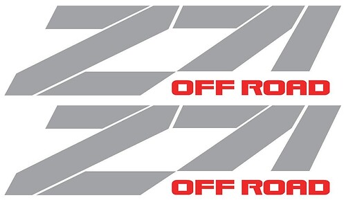 RIFLETTENTE Z71(A) adesivo decalcomania fuoristrada Chevy GMC RACING Silverado camion 15