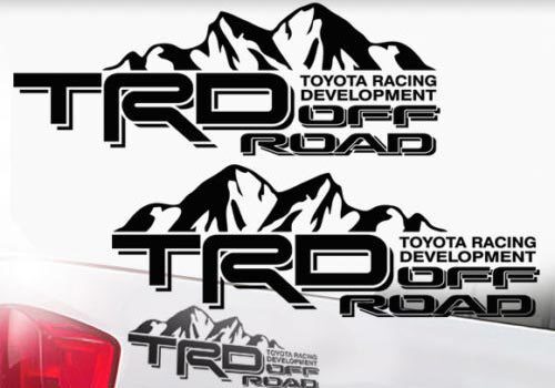 Toyota TRD Truck Mountain Off-Road 4x4 Racing Coppia adesivi decalcomanie Tacoma Tundra vinile 2
