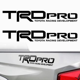 TRD PRO Toyota Tacoma Tundra Racing Bed Side 2 Decalcomanie Adesivi Vinile pretagliato