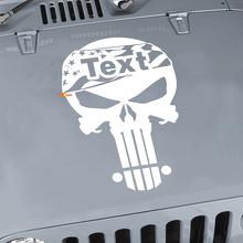 Jeep Wrangler TJ LJ JK Punisher Skull Flag Kit Set cofano adesivo in vinile decalcomania per auto/camion
 2