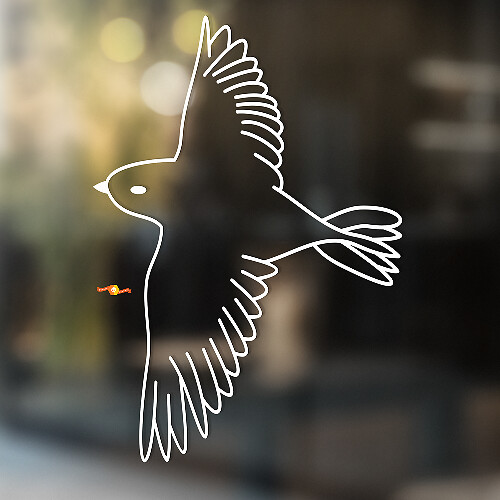 Adesivo in Vinile Universale Uccello in Volo