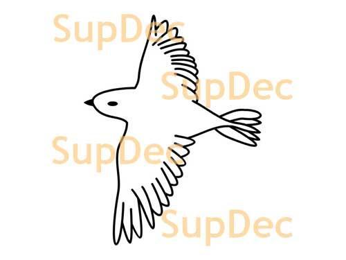 Adesivo murale per finestra da bagno con arte in vinile per uccelli rimovibile #24
