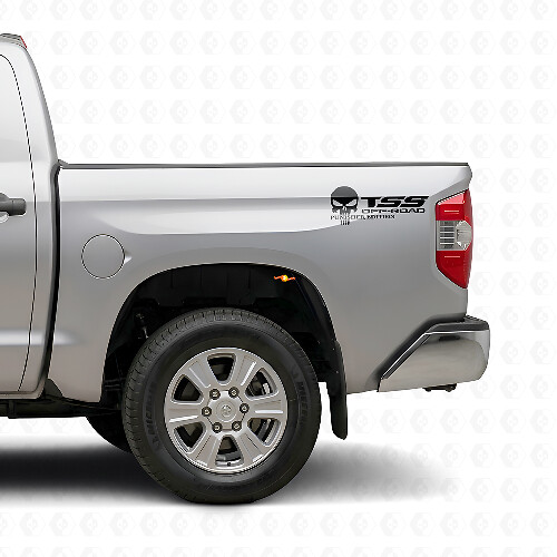Kit Adesivi Vinile Laterali Posteriori TSS Off Road Edizione Punisher per Toyota Tacoma Tundra