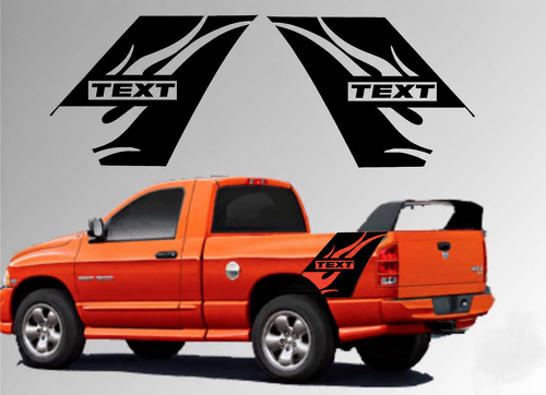 Adesivo in Vinile Personalizzato Decalcomania Grafica Strisce Fiamme per Cassone Camion Dodge Ram 1500 2500 Daytona
