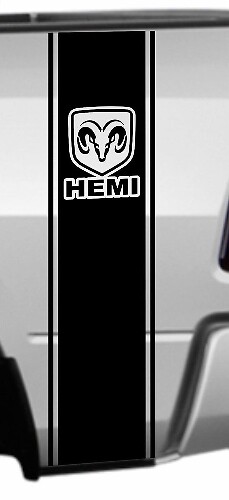 Adesivo in vinile striscia posteriore con logo HEMI per Dodge Ram 1500 2500 3500