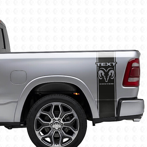 Adesivo in Vinile con Strisce Laterali Posteriori con Logo Personalizzato per Camion Dodge