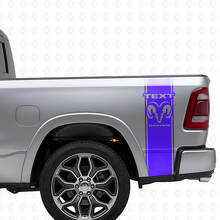 Adesivo in Vinile con Strisce Laterali Posteriori con Logo Personalizzato per Camion Dodge_2