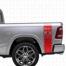 Adesivo in Vinile con Strisce Laterali Posteriori con Logo Personalizzato per Camion Dodge_3
