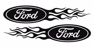 Adesivi per decalcomanie per auto destra e sinistra con logo Ford Flame Style