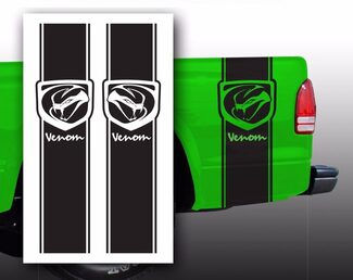 Adesivi per decalcomanie Venom Dodge Pickup Truck Bed Stripes / Scegli colore