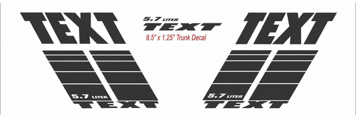Strisce in vinile per parafango auto Custom Text 5.7 Litri adatte per Dodge Charger
