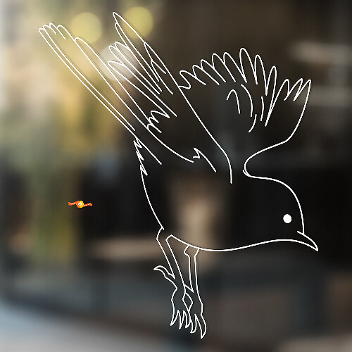 Adesivo Universale in Vinile Uccello Passero