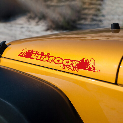 Decalcomanie per adesivi per cofano Bigfoot Mountains Edition per cappe Jeep Wrangler

