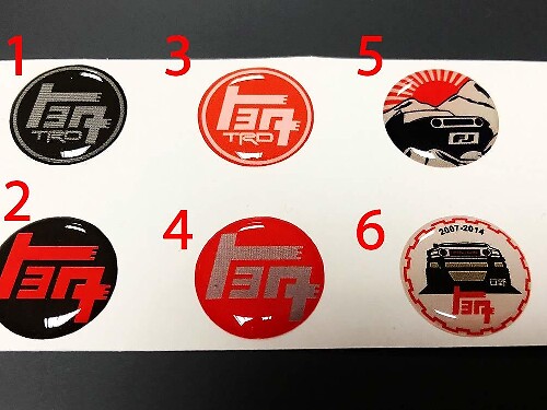 TRD TEQ Toyota FJ Cruiser Cupola Distintivo Emblema Adesivo Decalcomania Resina