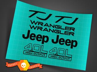 Jeep Wrangler Sport 4.0 kit decalcomanie adesive ad alto rendimento YJ TJ