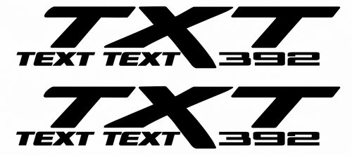SRT Shaker Scat Pack Style TXT TEXT TEXT 392 Pair — Adesivo in vinile (fianco) per Dodge Charger