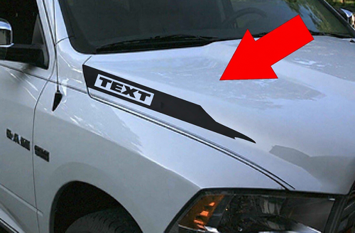Adesivi in vinile personalizzati per cofano a strisce per Dodge Ram 1500 2500 Rebel