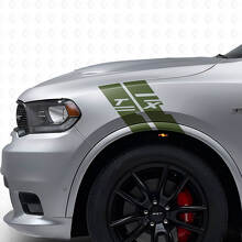 Kit di adesivi in vinile con striscia hash personalizzata per parafango laterale per Dodge Durango 2009-2020_3