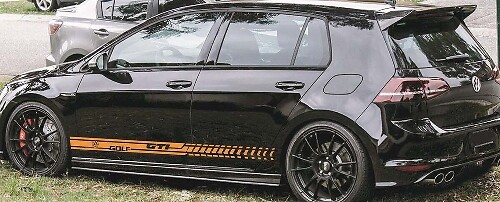 Kit Adesivi Vinile Striscia Laterale Marchiata per Volkswagen Golf GTI MK5-7