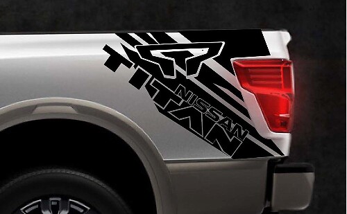 Kit di decalcomanie in vinile grafico per il lato posteriore con logo Titan per Nissan Titan 2015-2018
