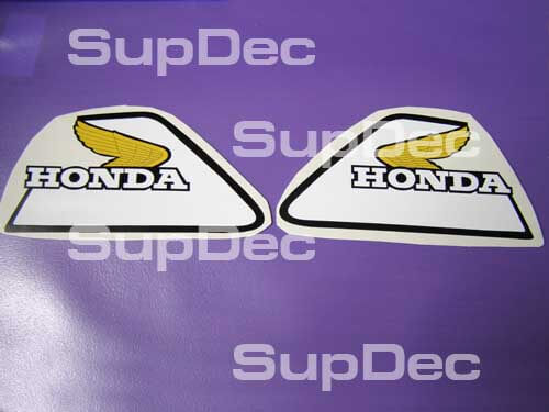 Coppia di Adesivi in Vinile per Serbatoio Honda Wing per Moto CR125 XR80 CR XR
