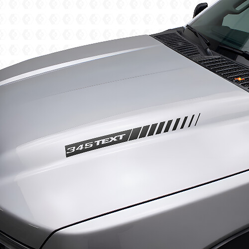 Adesivi in vinile personalizzati a strisce per cofano stile 345 Hemi per Dodge Ram e Charger