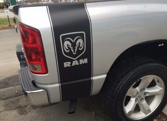 2 decalcomanie in vinile per camion strisce da corsa adesivo Dodge Ram Rebel Mopar Hemi Graphics