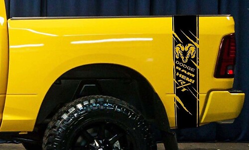 Dodge Ram 1500 RT HEMI Truck Bed Box kit di adesivi per decalcomanie a strisce grafiche personalizzato