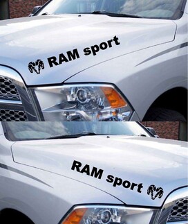Dodge Ram Hemi Sport 1500 2500 Cappuccio Decalcomanie in vinile Racing Stripes Mopar Rebel RT Now