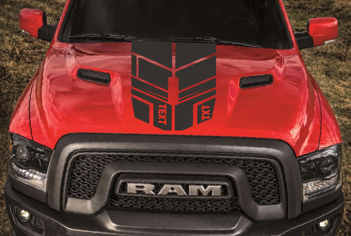 Adesivo in vinile per cofano con striscia rally segmentata per Dodge Ram 1500 2500 2009-2017