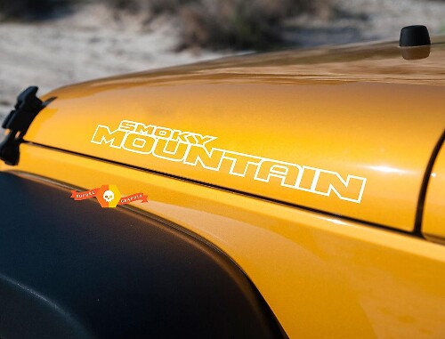 Adesivo in Vinile Cofano Smoky Mountain per Jeep Wrangler JK