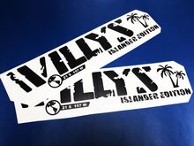 2x grafica Jeep Wrangler Willys islander Hood Decal Stickers 2