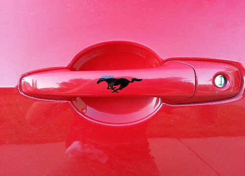 Adesivi in vinile con maniglia della porta Small Pony per Musclecar Mustang 1994-1998