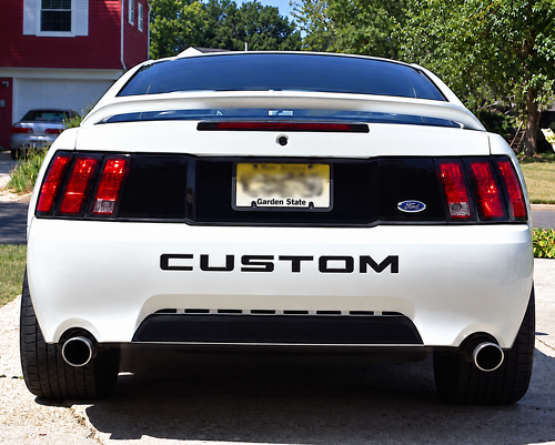 Solid Rear Trunk Lid Blackout Panel Baule Adesivo in vinile per Ford Mustang 1999-2004