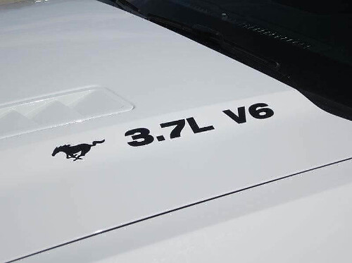 Adesivi in vinile per cofano Mustang 3.7 V6 Musclecar 2011-2014