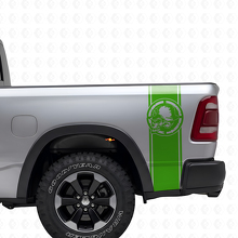 Set di Adesivi in Vinile Strisce Laterali Posteriori Metal Mulisha Skull per Pickup_3