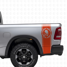 Set di Adesivi in Vinile Strisce Laterali Posteriori Metal Mulisha Skull per Pickup_4