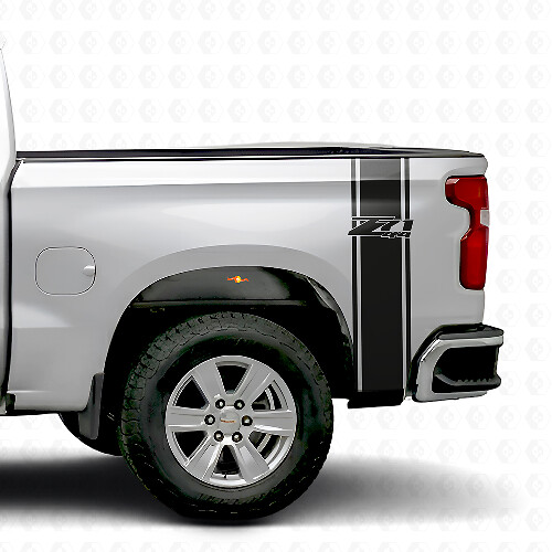 Set di adesivi in vinile a striscia laterale Z71 4x4 per cassone Chevy Pickup