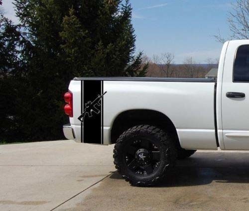 Set di decalcomanie per adesivi a strisce per camioncino AR15 (2) Chevy Dodge Nissan Toyota Ford GMC
