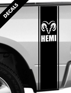 Dodge Ram 1500 2500 3500 Letto posteriore Camion Decalcomanie Strisce RAM HEMI Kit
