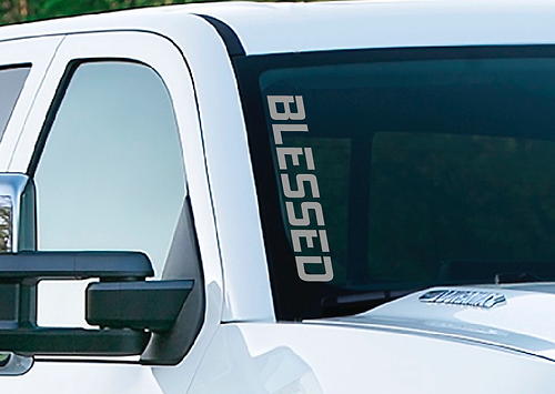 Blessed - Confezione da 3 - Adesivo decalcomania in vinile per parabrezza da 18