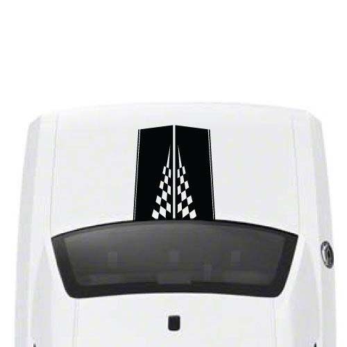 Opzioni dell'adesivo del cappuccio della corsa a scacchi della decalcomania grafica in vinile posteriore Dodge Challenger