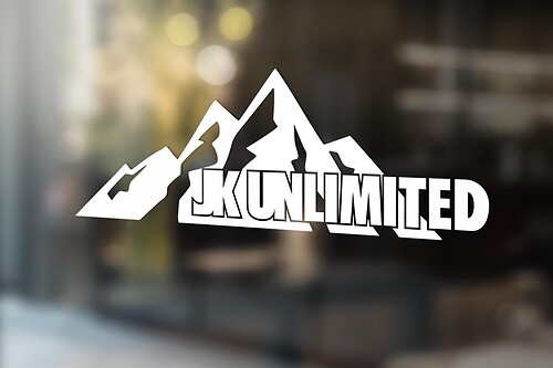 JK UNLIMITED adesivo personalizzato per decalcomanie di montagna per Jeep Wrangler 4 porte JKU