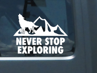 Never Stop Exploring mountain sticker decalcomanie emblema Chevy Silverado GMC Sierra