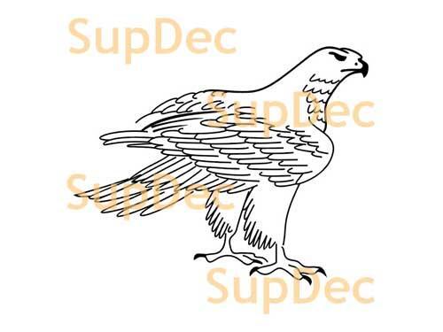 Adesivo per bagno con finestra in vinile con aquila, adesivo rimovibile n. 1
