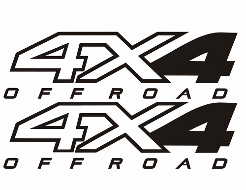 Adesivo in vinile 4X4 OFF ROAD da fianco al letto per Ford F-250