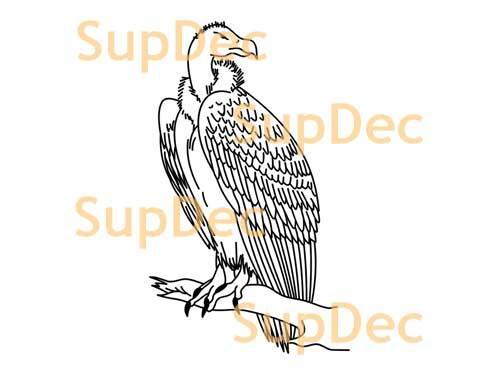 Adesivo murale per finestra da bagno in vinile con arte dell'aquila rimovibile #2
